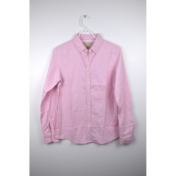 Banana Republic Soft Wash Small Pink Button Shirt - Picture 2 of 4